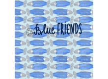 Bio Jersey Lillestoff - Blue Friends